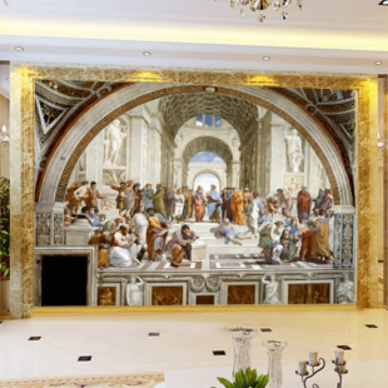 Большие 3D обои на заказ для стен 3d Настенные обои фон для спальни гостиной Классическая европейская живопись школа Афины