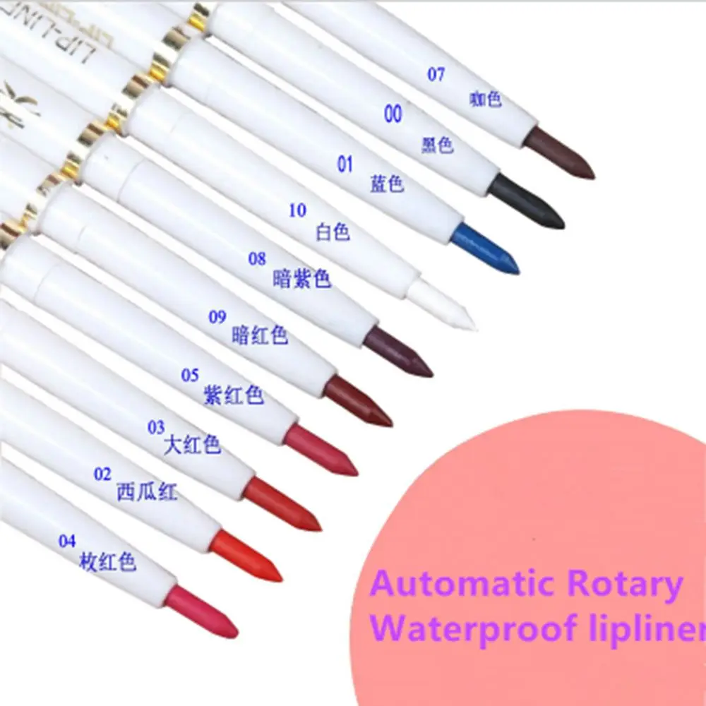 

Automatic Rotary Lip Liner Long-lasting Natural Brand Makeup Sexy Products Lady Waterproof Beauty 2017 Lip Pencil