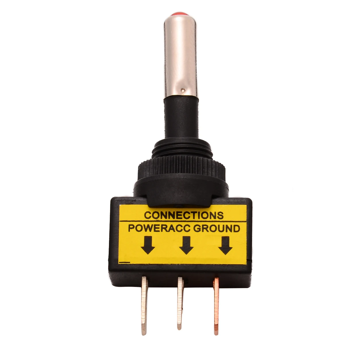 10pcs 12V 20A Car Red LED Light Toggle Switch 3 Pin SPST ON/OFF Rocker Switches 26*17*62mm For Vehicles Boats RV Mayitr