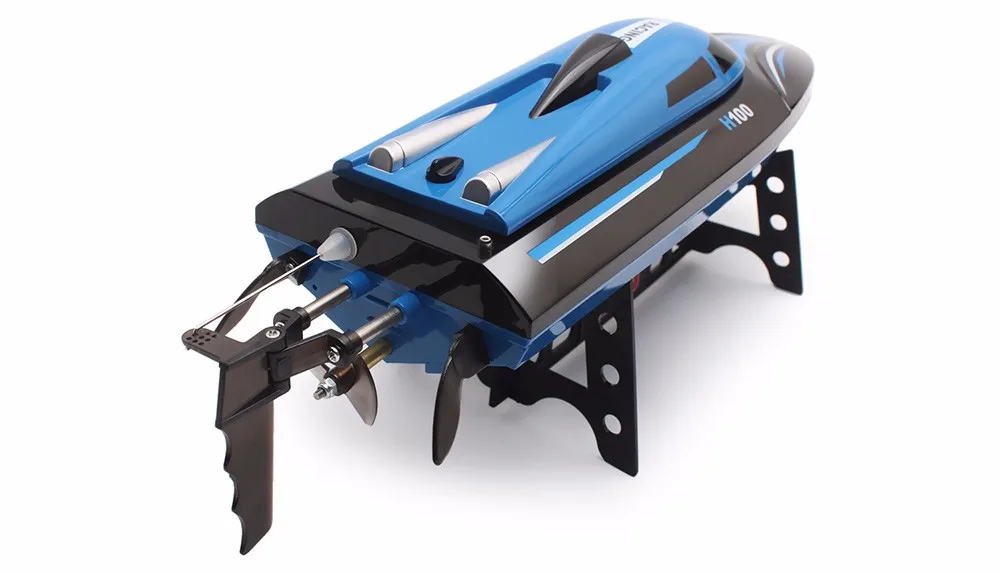Высокая Скорость RC лодка H100 2,4 ГГц 4 канала 30 км/ч гоночный пульт дистанционного управления лодка с ЖК-экраном в подарок для детей игрушки Детский подарок