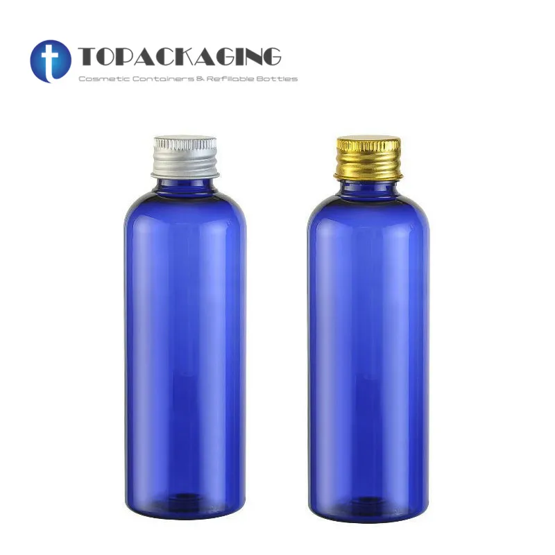 

20PCS*100ML Aluminum Screw Cap Bottle Clear Empty Plastic Cosmetic Container Sample Shower Gel Lotion Shampoo Refillable Bottle