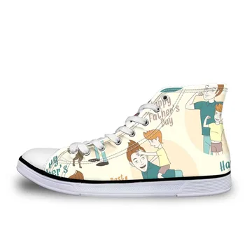 

Colorful moustache symbols seamless pattern vector image Canvas Shoes Male Casual Flats High Top Vulcanize Shoes Men