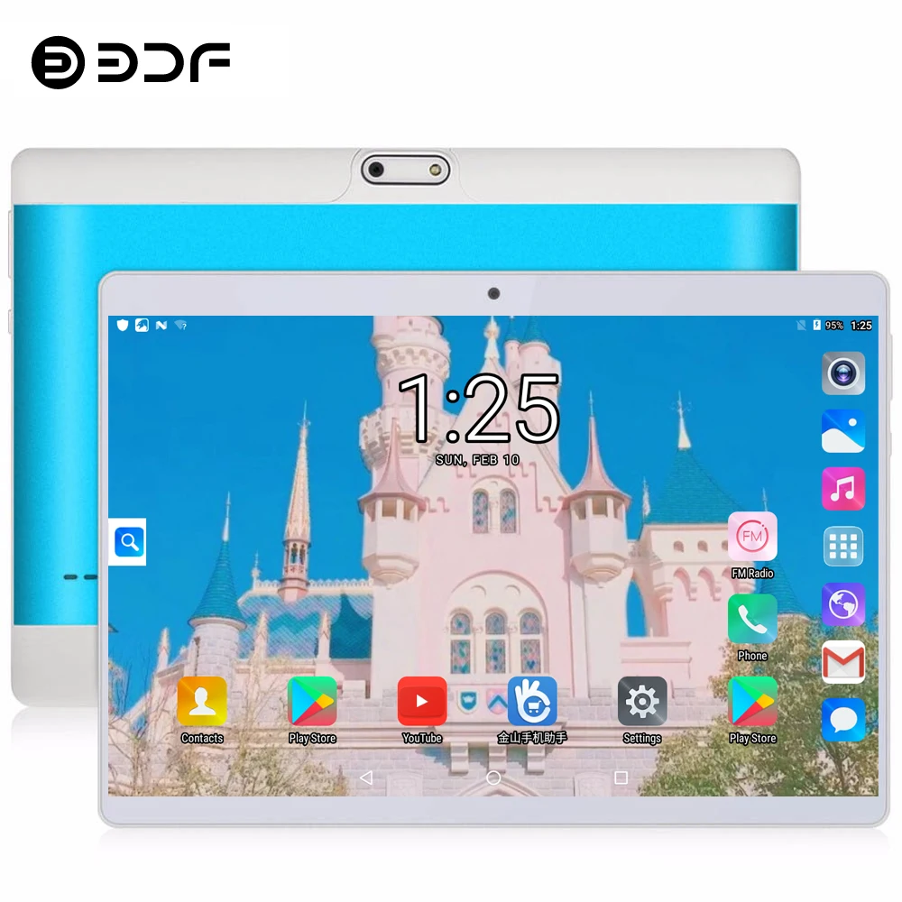 

BDF Android 8.1 10 Inch 3G/4G LTE Phone Call Metal Tablet Pc Tablette Octa Core Tab RAM 4GB ROM 64GB 1280*800 IPS 10.1 Tablets