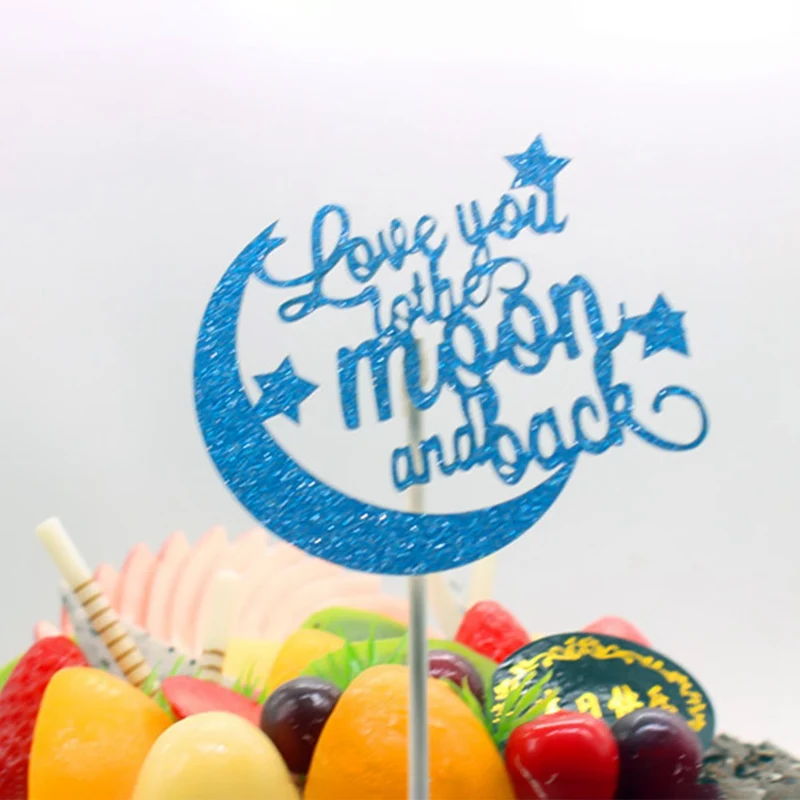 Надпись Love You To The Moon And Back топпер для торта на день рождения флаги свадьбы дня