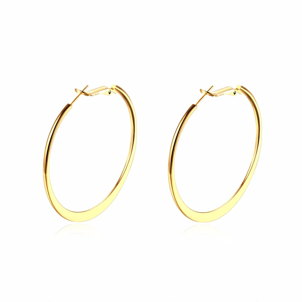 CHUKUI Pendientes Mujer Hoop Earrings Female Big Circle Hoop Earrings Gold  Silver  Rose Gold Earring For Women  Girl Jewelry (5)