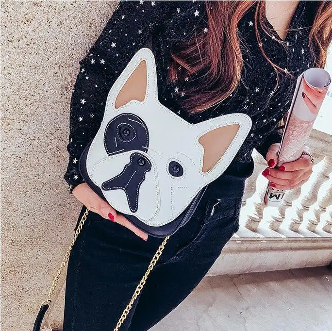 

Cute Dog Shape Shoulder Bag Fashion Girl Shoulder Messenger Bags Quality PU Leather Crossbody Bags Ladies Small Handbag