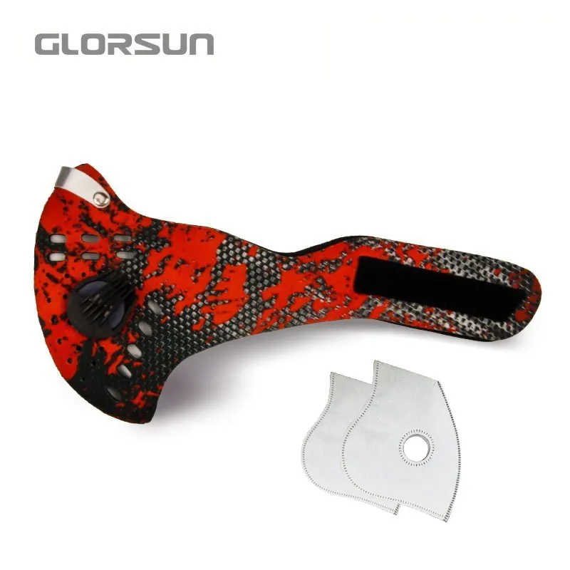 GLORSUN маска на заказ из неопрена n99 анти-пм2, 5 мотоциклетная велосипедная черная моющаяся маска для рта для занятий спортом - Цвет: 005E010