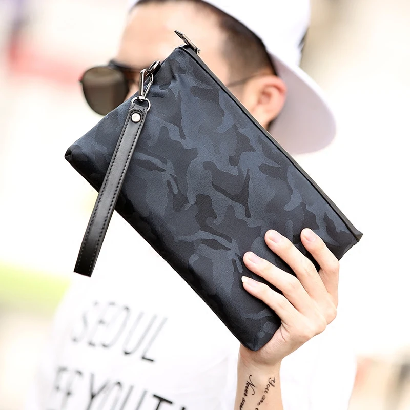 

KISUMATER 2019 new fashion camouflage handbags men's waterproof cluth handbag camouflage purse for boy Free Shipping