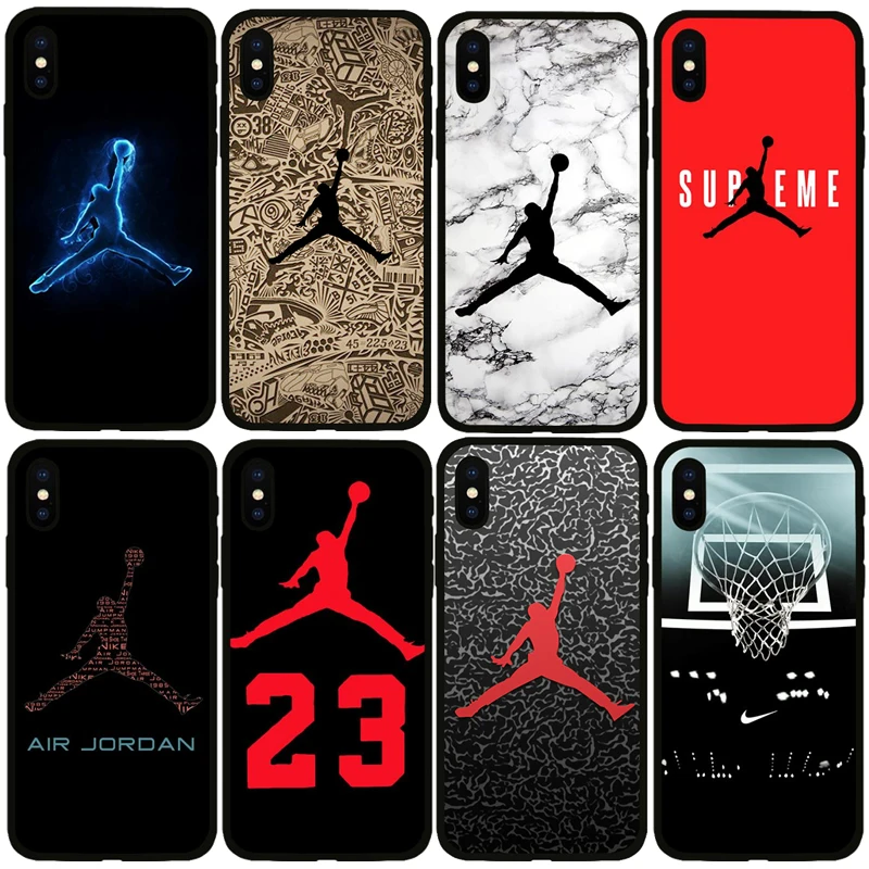 

Jordan 23 Cover Case For Iphone X Xs Max Xr 10 8 7 6 6s Plus 5 5s Se Black Soft Silicone Flayman Phone Cover Basketball Coque