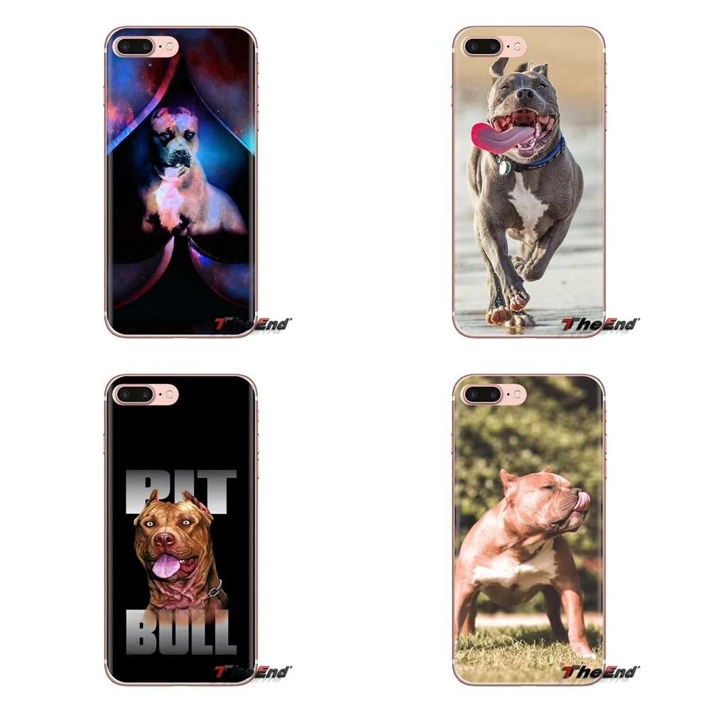 Мягкий прозрачный чехол для Sony Xperia Z Z1 Z2 Z3 Z5 compact M2 M4 M5 C4 E3 T3 XA Huawei Mate 7 8 Y3II pit bull dog Pitbulls