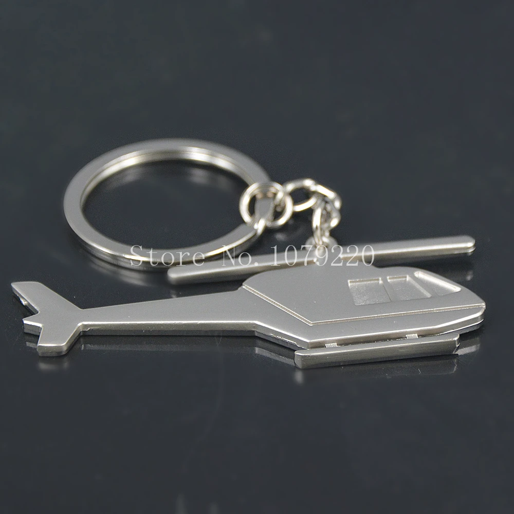 

Helicopter Alloy Keyring Classic 3D Pendant KeyChain Creative Polished Chrome Gift