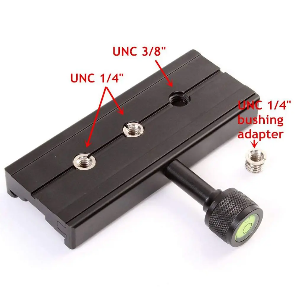QR 120 Зажим адаптер для Quick Release Plate 1/4in 3/8in Arca SWISS PU 50/PU 60/PU 100/PU 120/PU 150/PU 200 Benro