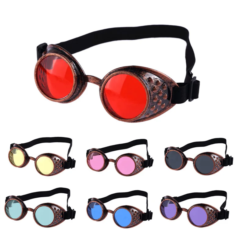 Винтажные стимпанк Солнцезащитные очки для мужчин и женщин, стильные паровые панк очки, солнцезащитные очки, высокое качество, сварочные вечерние очки в стиле панк, косплей