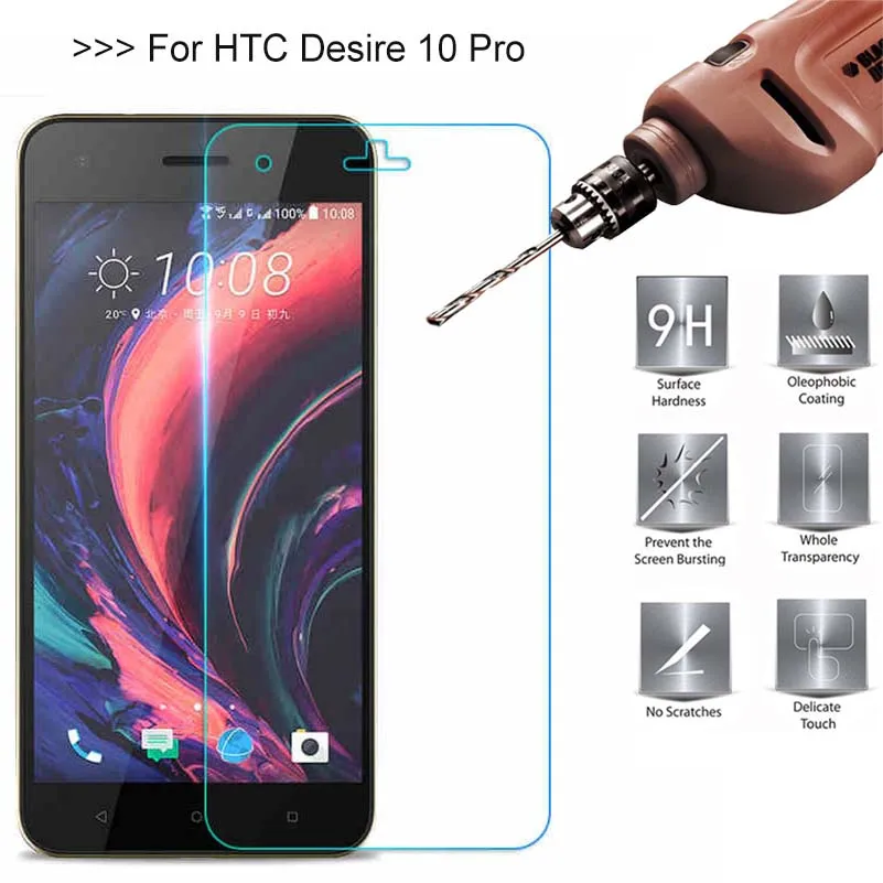 

9H 2.5D 0.26mm Tempered Glass Protector For HTC Desire 10 pro Screen Toughened Protective Film Cover For HTC Desire 10 pro