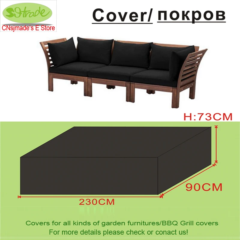 Furniture cover, Patio Cover for Combination of wooden sofa 230x90x73cm,Garden furniture's cover.water proofed