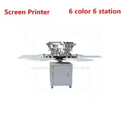1 компл. 6 цветов 6 станция футболка печатная машина экрана comeswith база хорошее качество