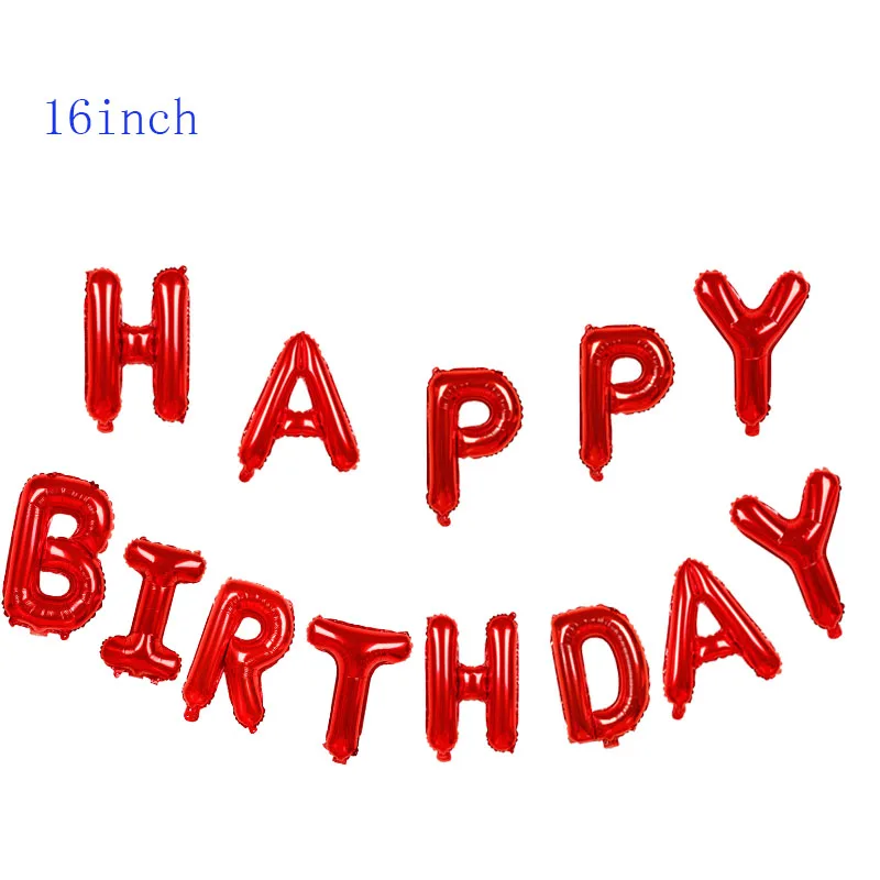 13 шт. 16 дюймов буквы фольгированные шары «С Днем Рождения» День рождения украшения Дети Алфавит Air globos Baby Shower вечерние принадлежности