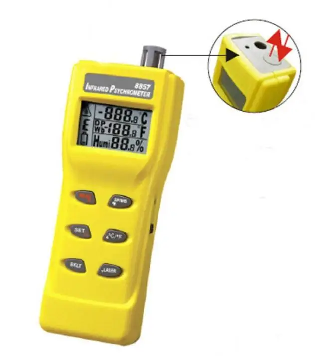 

Portable Multifunction Infrared Thermometer Air Temperature And Humidity Triple
