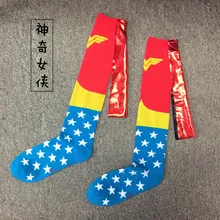 Мстители чудо-женщина мыс носки Marvel забавная Новинка Skarpetki женские хлопковые носки персонализированные удобные calcetines mujer largos