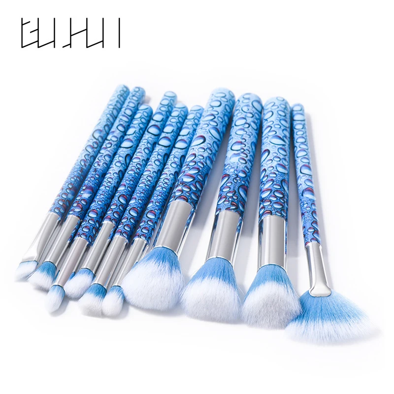 

GUJHUI 10 pcs/set Makeup Brushes Professional Foundation Eye Shadow Brush Concealer Eyebrow blusher brush Cosmetics Make Up Tool