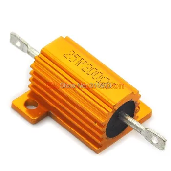 

(2 pcs/lot) 200 OHM 25W Wirewound Aluminum Housed Resistor, 25 Watts.