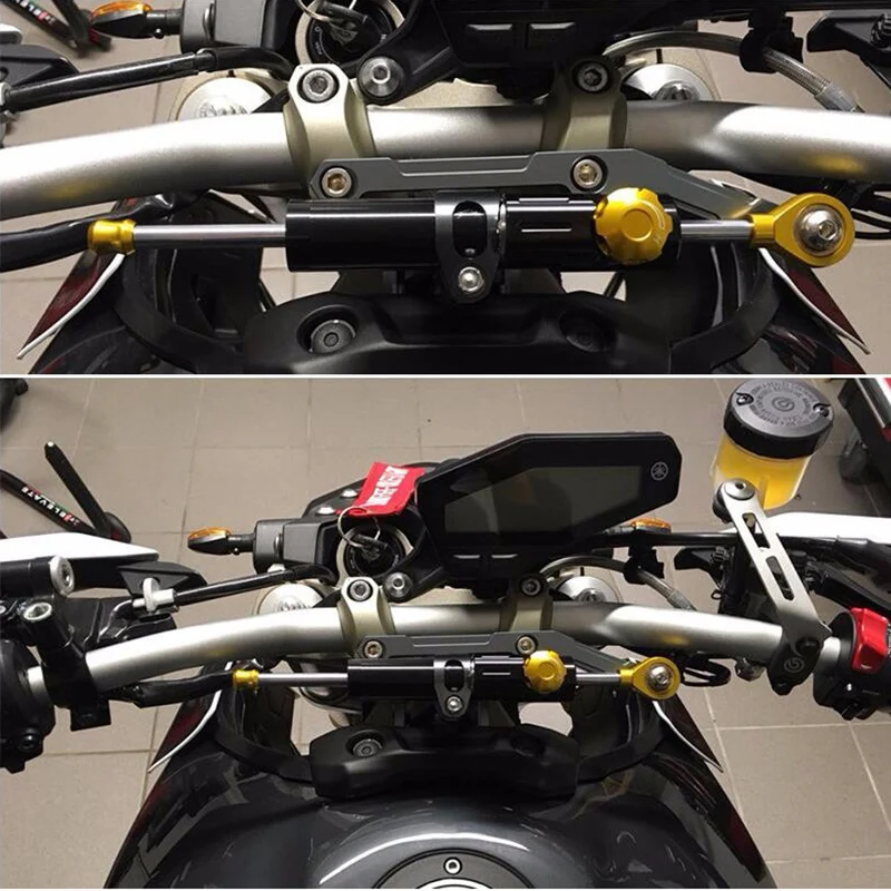 MT-07 MT-09 YZF R1 R6 Z800 Z750 Z1000 moto CNC Damper Steering StabilizerLinear Reversed Safety Control for KTM  Honda Suzuki for Kawasaki  (4)