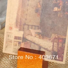 Милый Винтажный деревянный держатель для карт/зажим для заметок доска/