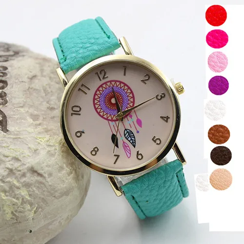 

New Girls simple style Dreamcatcher Friendship Women luxury men's Watches Quarzt Women Famous brand Waterproof 2017