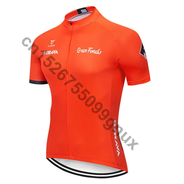 

STRAVA Men Pro Cycling Jerseys Summer Cycling Clothing MTB Bicycle Clothing Breathable Mountian Bike Clothe Cycling Shirts