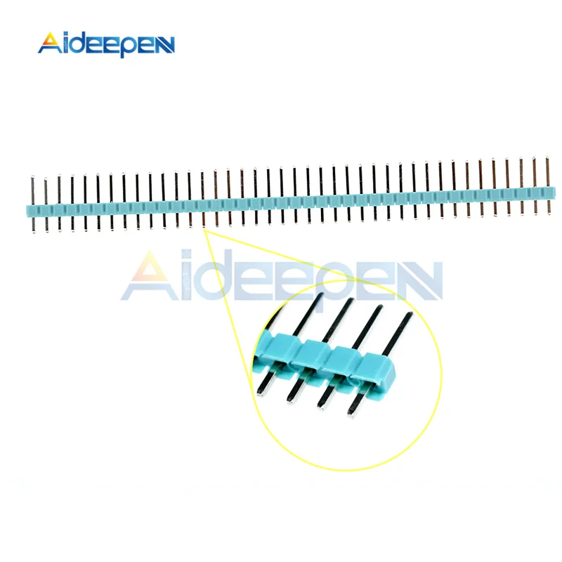 10 шт. 1x40 Pin Однорядный прямой штыревой разъем 2,54 мм шаг полосы PCB JST разъем для Arduino зеленый желтый синий
