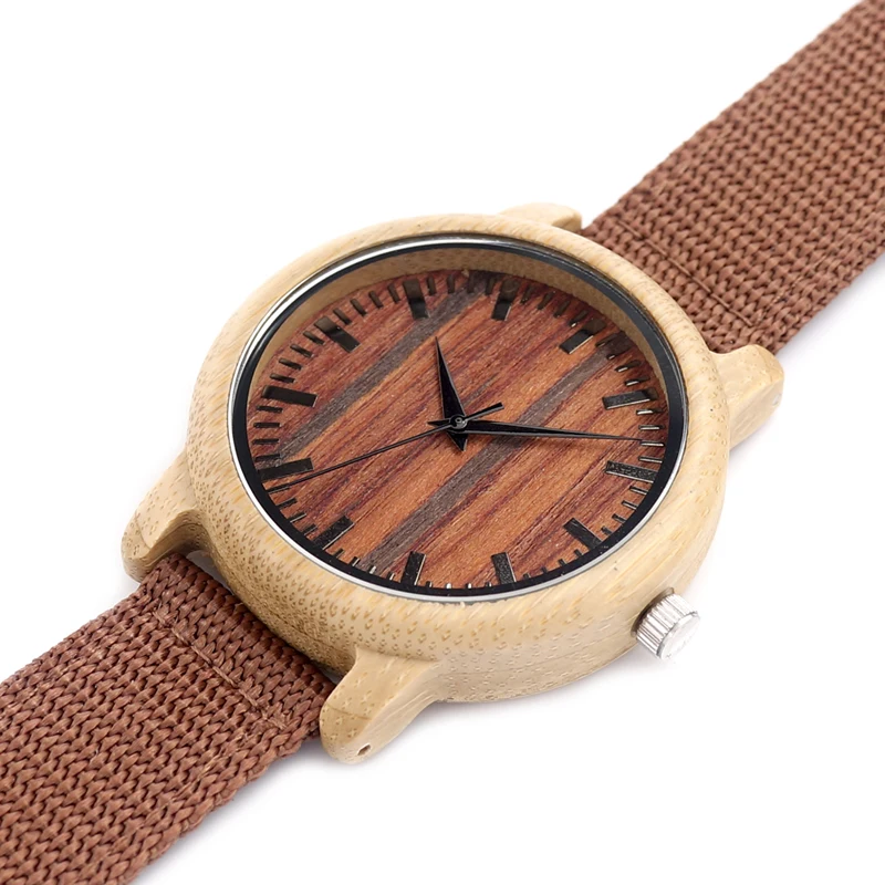 2017 BOBO BIRD Mens Watches Bamboo Watch Luxury Luxury Brand Wristwatches relogio masculino 2035 Quartz Watch for Men C-D10