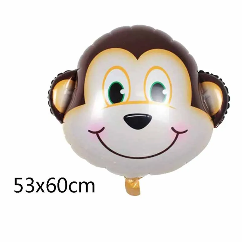 1pcs Monkey Джунгли вечерние для вечеринки в стиле сафари животные, тигр, Лев, обезьяна, Зебра, корова, жираф, гелиевые шары на тему зоопарка, день рождения, украшения для детей - Цвет: 1pcs Monkey