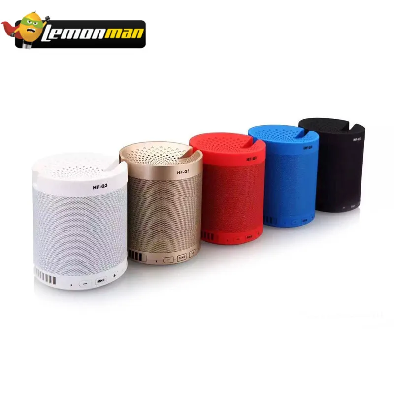 

LemonMan HF-Q3 speaker Multi functional Wireless Portable Mini Bluetooth Speaker Subwoofer with Mic support mobile phone bracket