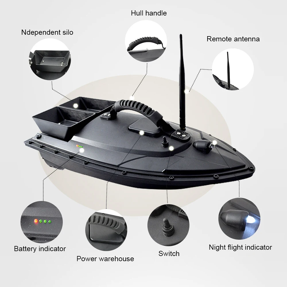 2019 Flytec 2011-5 Smart RC Fishing Bait Boat 500m Automatic FM Remote Radio Control Speedboat Toys Fish Finder Toy Boats