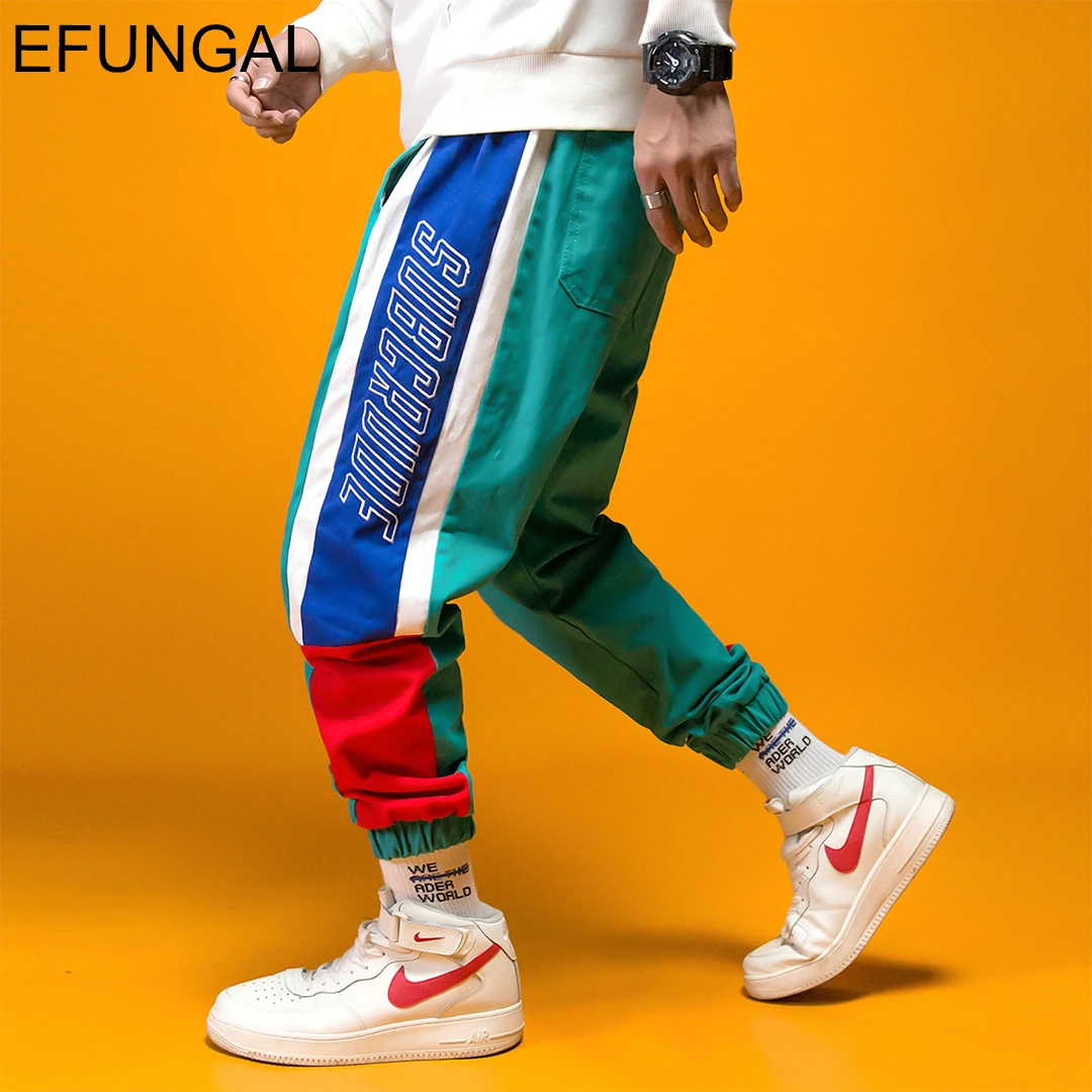 color block joggers