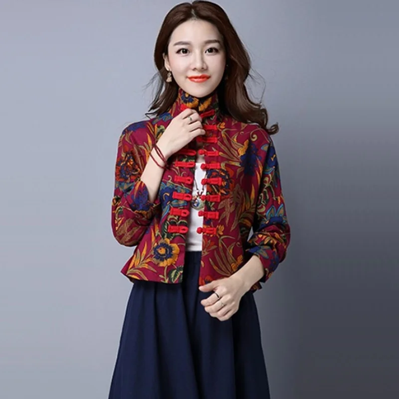 Traditional chinese clothing for women cheongsam top mandarin collar womens tops and blouses oriental China clothing TA795