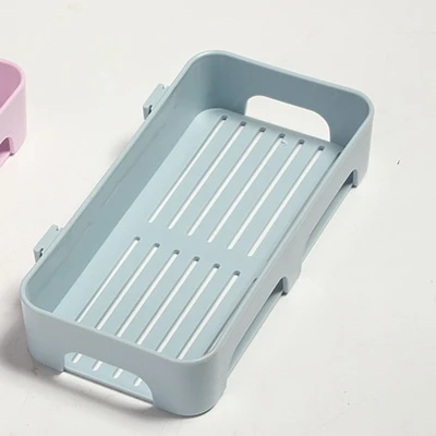 ZhangJi кухонные инструменты аксессуары для ванной комнаты мыльница на присоске держатель корзина для хранения мыльница подставка - Цвет: blue