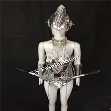 As87 Для женщин сценические костюмы бальных танцев костюм модели производительности Подиум одежда Бар партия KTV зеркало ткань вечеринок