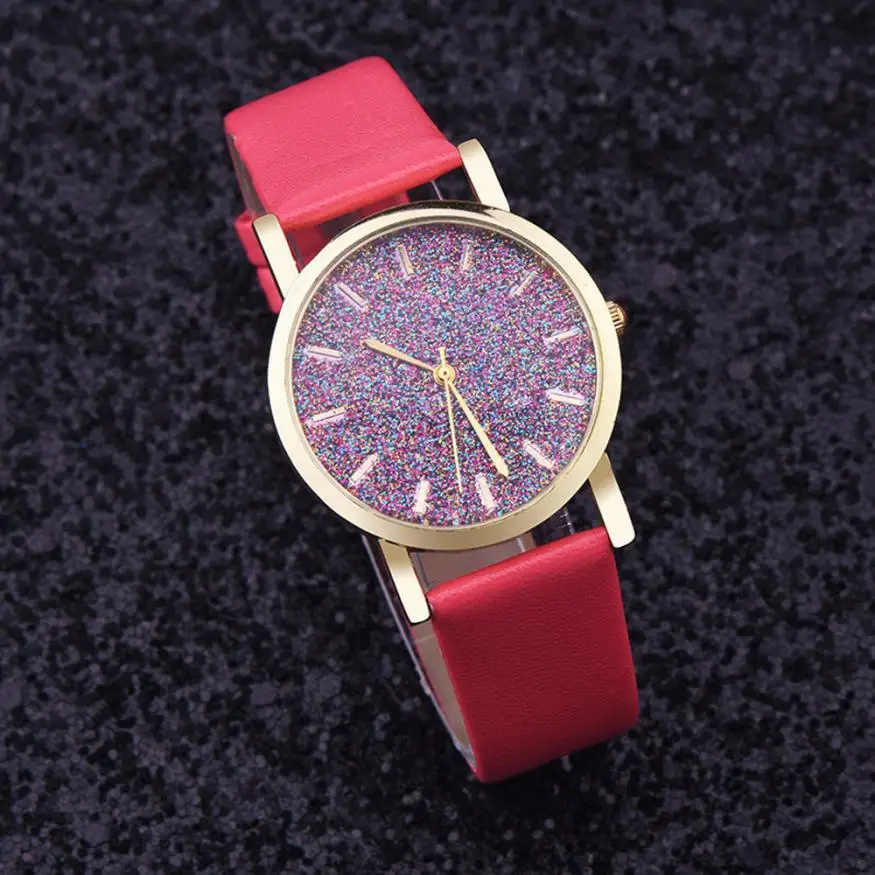 

Quartz Wristwatch Summer New Watch Women Faux Leather Band Special Design Analog Quartz Watch relogio feminino bayan kol saati
