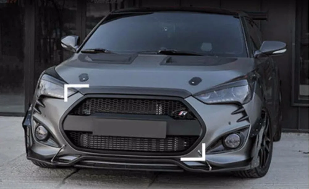 JINGHANG ABS хромированная решетка переднего бампера для автомобиля гонок Hyundai Veloster 2011