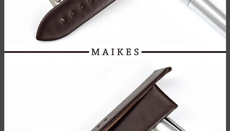 Maikes высокое качество Пояса из натуральной кожи часы группа для 18 мм 20 мм 22 мм Ремешки для наручных часов браслет Аксессуары для часов