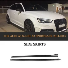 Углеродное волокно Авто фартуки боковых юбок для Audi A3 Sline S3 Sportback- Non Стандартный комплект из 2 предметов