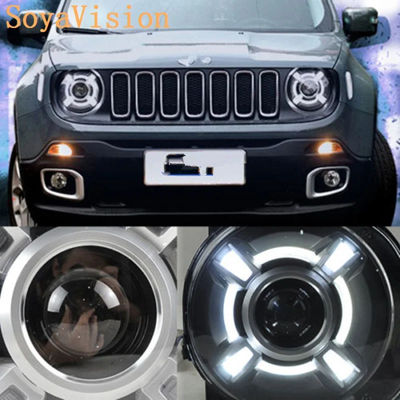 

For Jeep Renegade Light 2016 Right&Left Composite Headlight Lamp Assembly For Jeep Renegade 2016 Bi-Xenon Projector Headlight