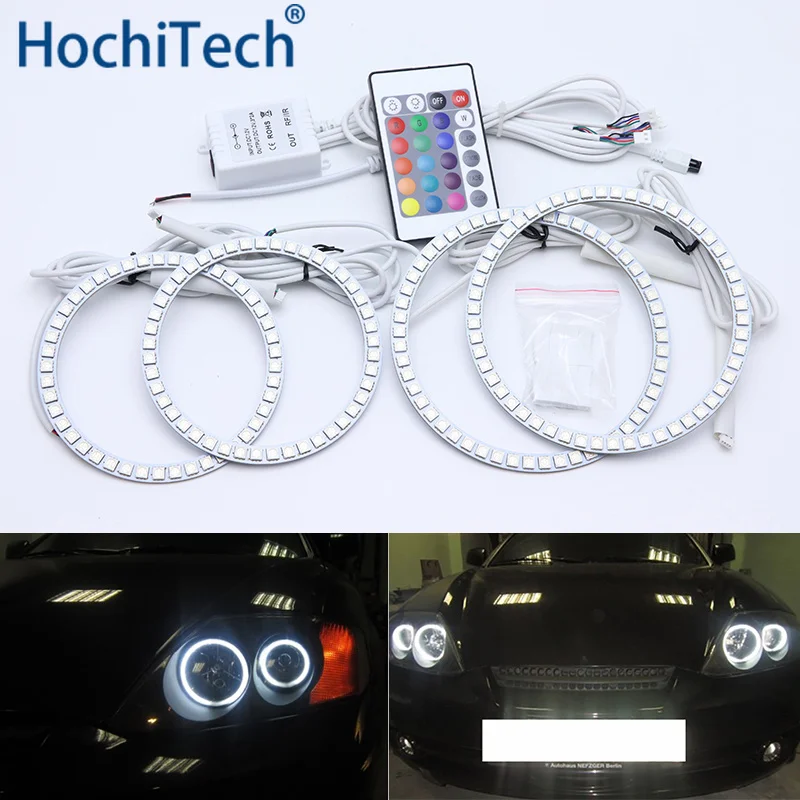 Для Hyundai Tiburon 2003 2004 2005 2006 Многоцветный комплект светодиодов глаза ангела RGB гало