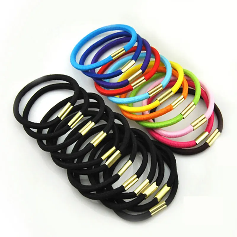 30Pcs Hairdressing Tools Black Rubber Band Hair Ties/Rings/Ropes Gum Springs Ponytail Holders Hair Accessories Elastic Hair Band hair clips for fine hair