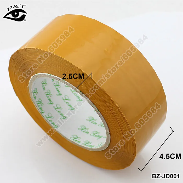 Free Shipping 4roll/lot 4.5x2.5CM Packing Tape Yellow Single
