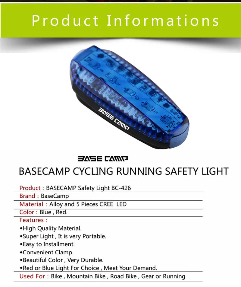 Best Basecamp Rear Bike light Taillight Safety Warning USB Rechargeable Bicycle Tail Lamp Comet LED Cycling Bycicle Helmet Light 1