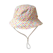 TOU- стиль хлопковые шапочки для детей Детская Весна/Лето Кепка солнечные шляпы Детские для девочки в форме сердца пляжная шляпа