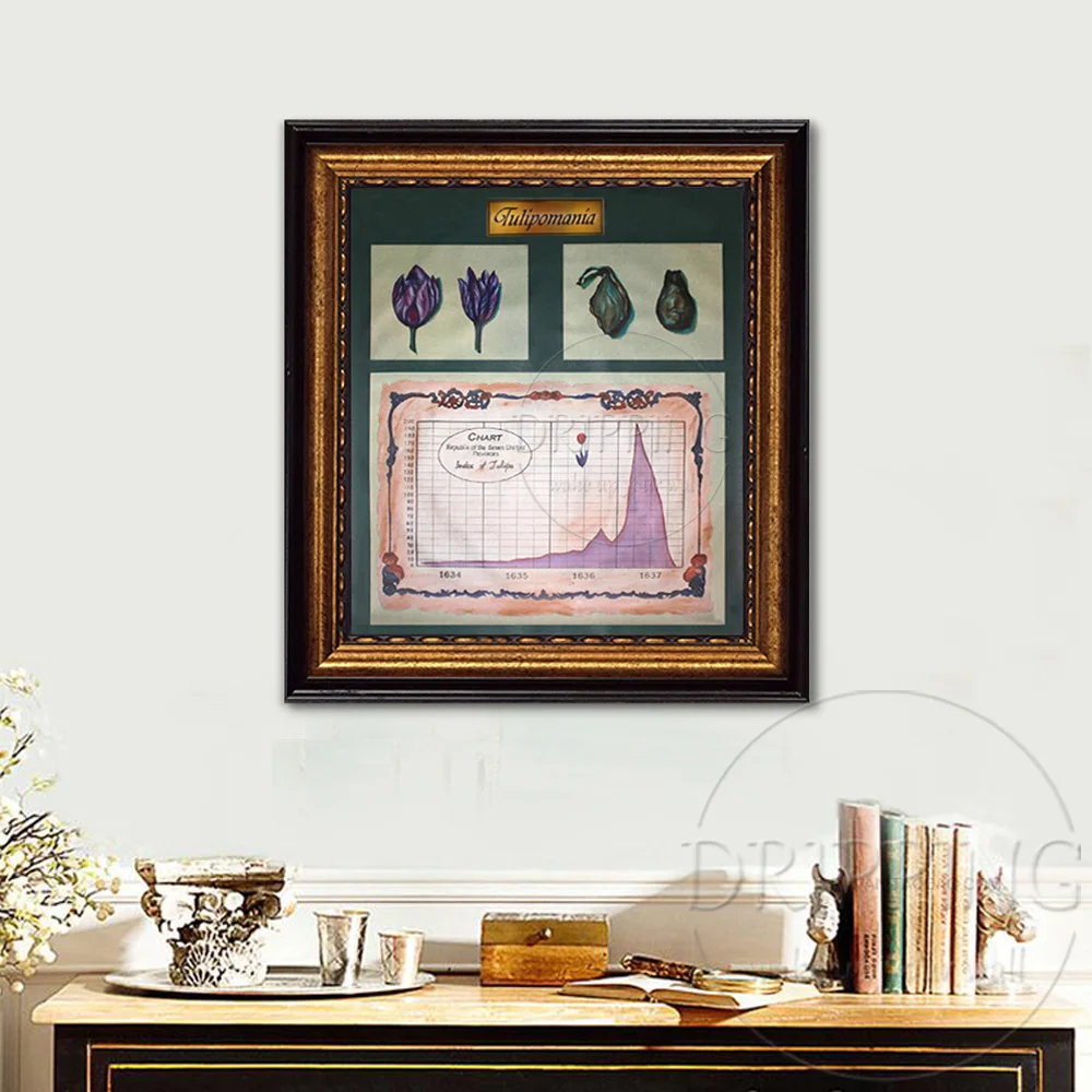 Billige Top Künstler Hand bemalt Sinnvolle Tulip Mania Ölgemälde Größte Blase Geschichte Spezielle Kunstwerk Tulip Mania Öl malerei