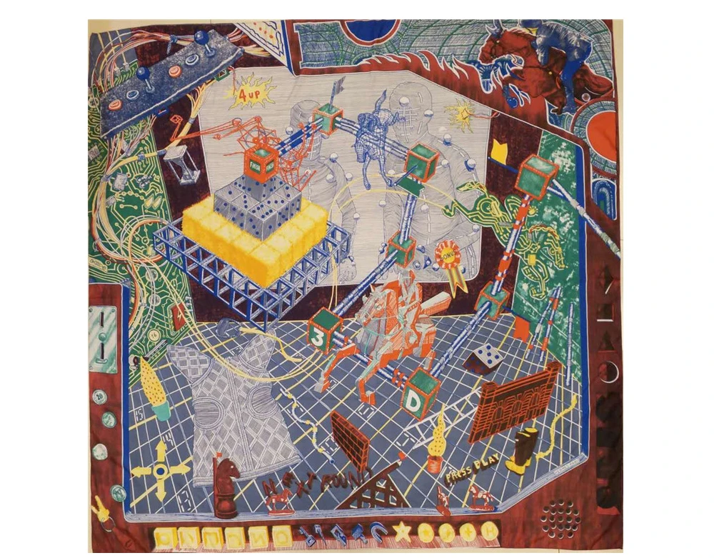 Print Silk Shawl (1)